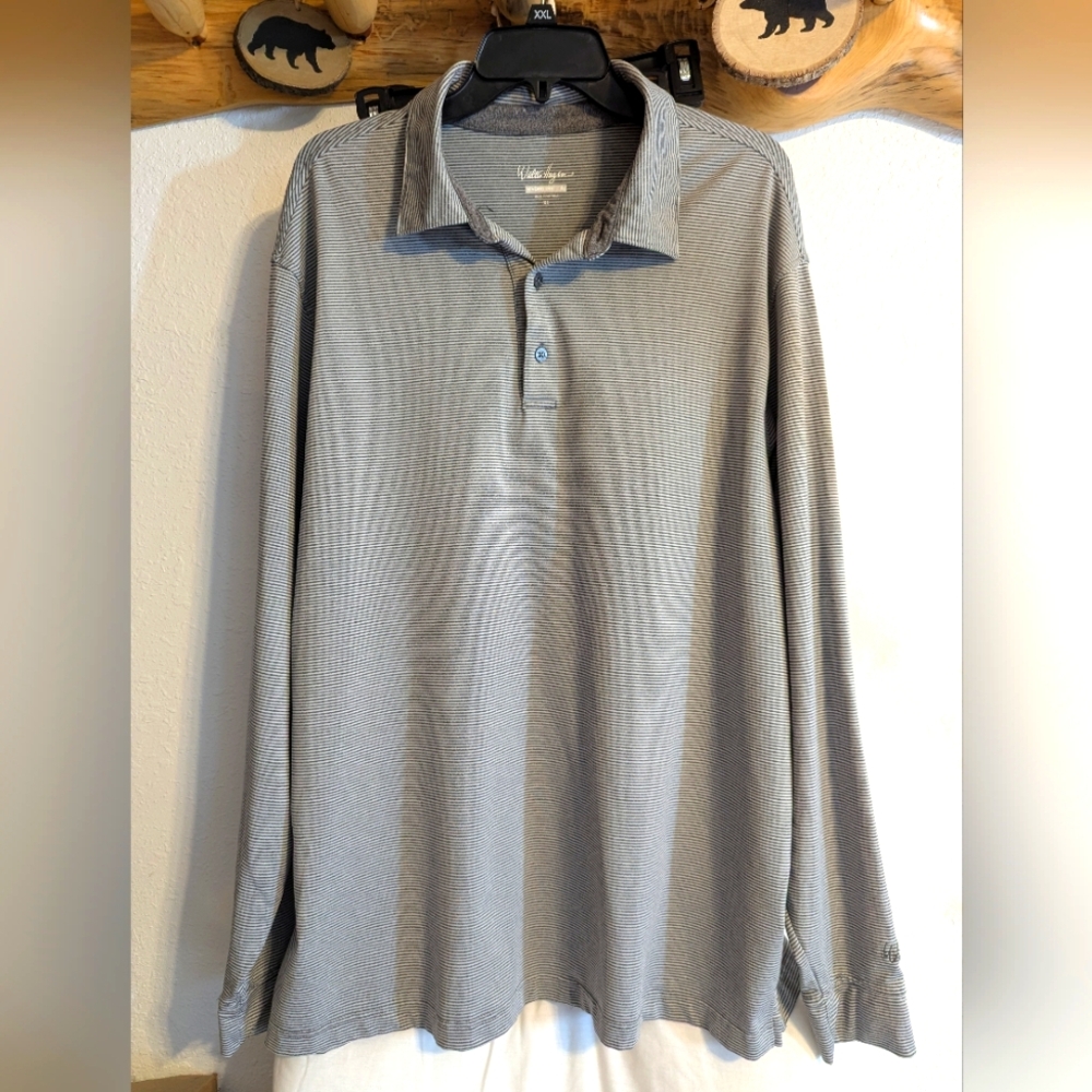 Walter Hagen Long Sleeve Polo Golf Shirt With Hydro-Dry Size XL